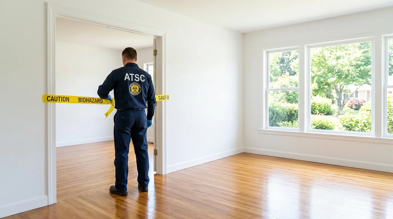 Certified biohazard cleanup crew performing Decomposition Cleanup in Ypsilanti